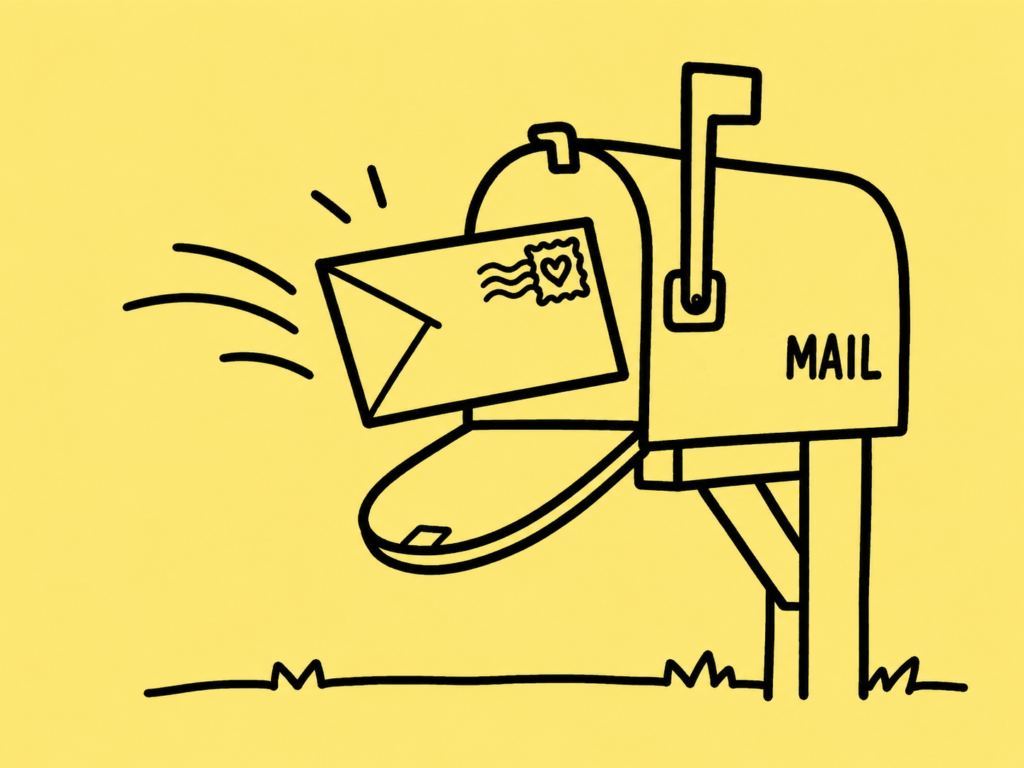 Mail landing in postbox